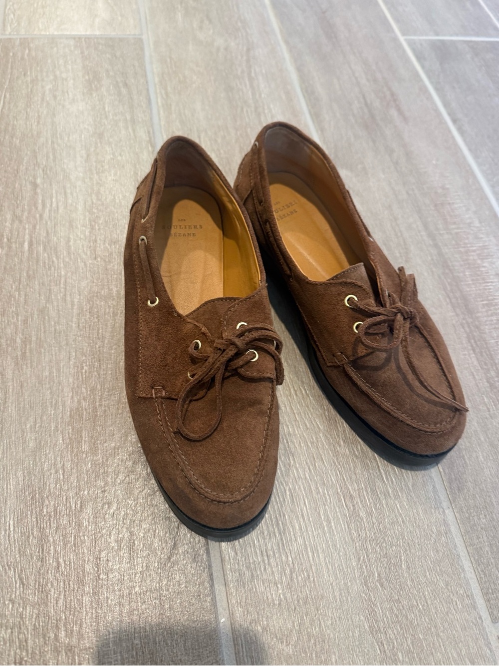 Sezane Caroline Suede Loafers — Brown - Picture 4 of 5
